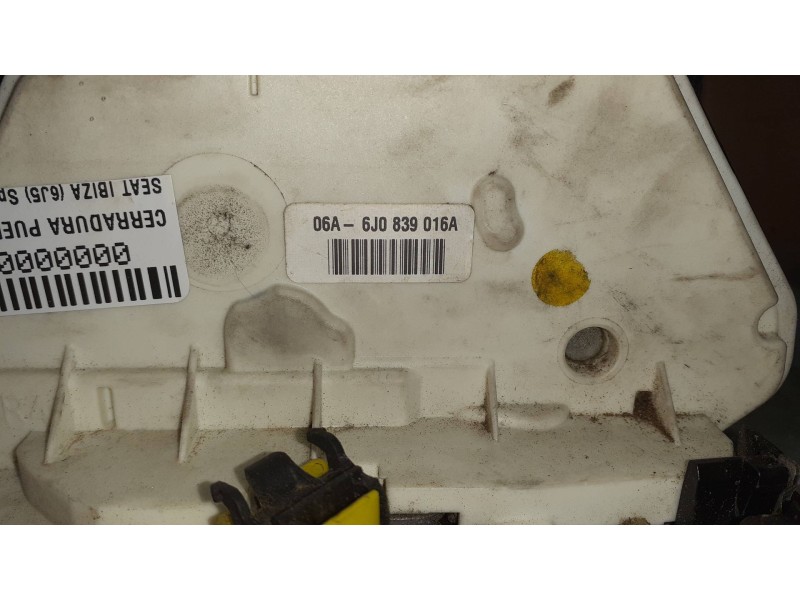 Recambio de cerradura puerta trasera derecha para seat ibiza (6j5) sport referencia OEM IAM 6J0839016A 3+3 NEGRO