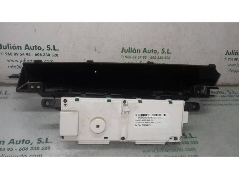 Recambio de cuadro instrumentos para toyota prius (nhw20) basis referencia OEM IAM 769204820 769204800 