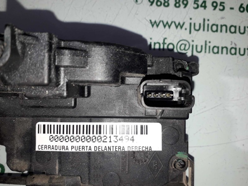 Recambio de cerradura puerta delantera derecha para renault clio iii exception 2 referencia OEM IAM 300125F  4 PINES