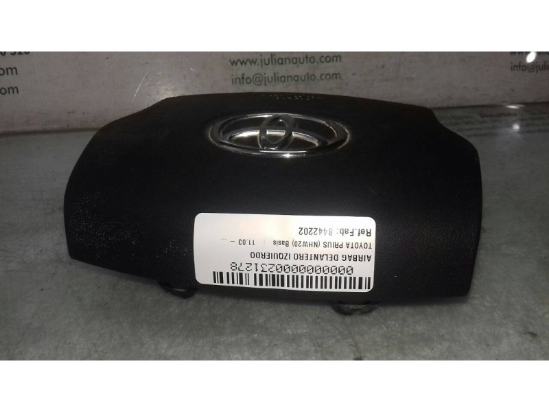 Recambio de airbag delantero izquierdo para toyota prius (nhw20) basis referencia OEM IAM 8442202  