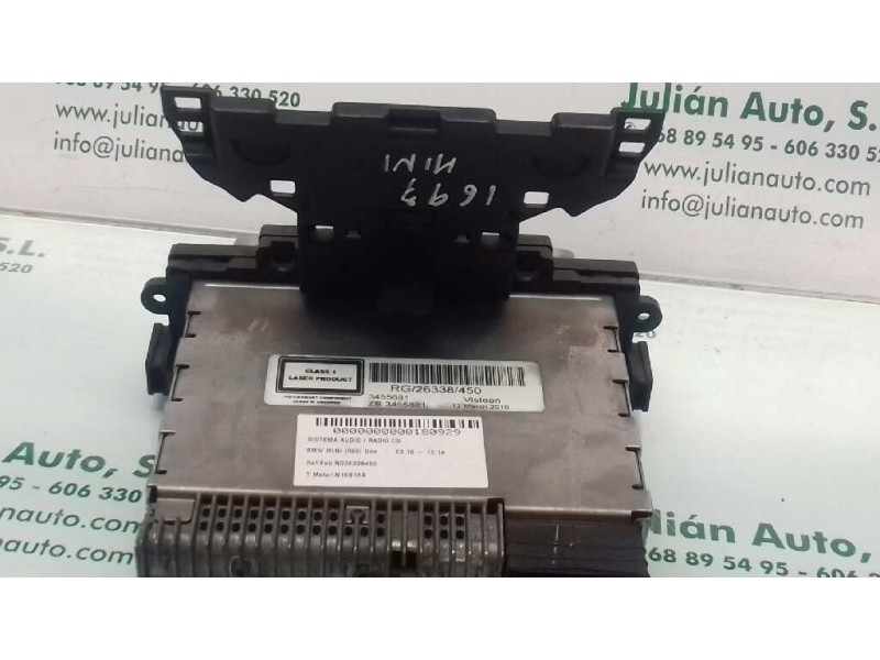 Recambio de sistema audio / radio cd para bmw mini (r56) one referencia OEM IAM RG26338450 3455681 