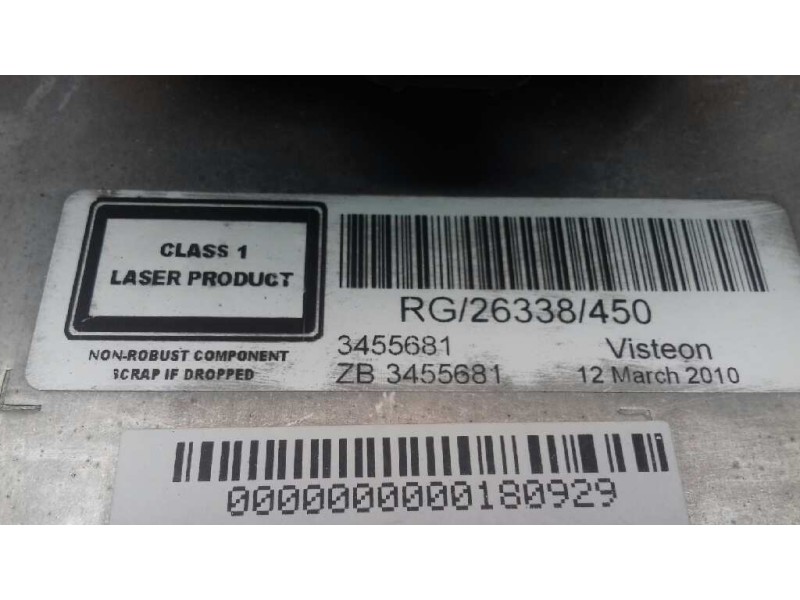 Recambio de sistema audio / radio cd para bmw mini (r56) one referencia OEM IAM RG26338450 3455681 