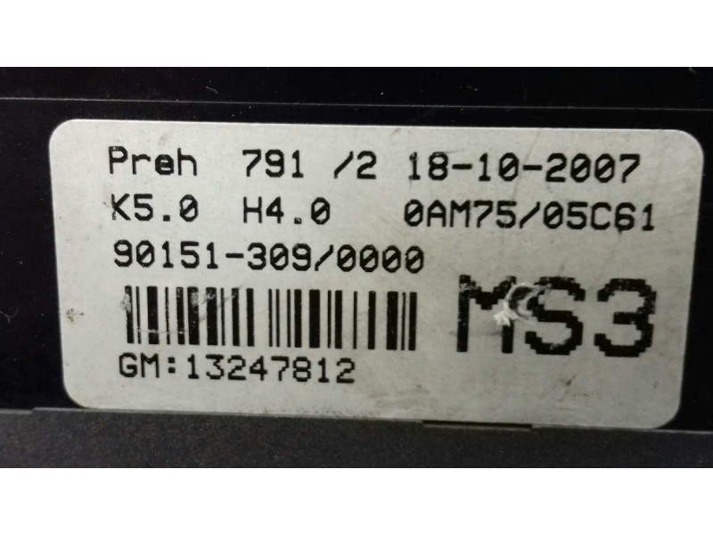 Recambio de mando climatizador para opel zafira b cosmo referencia OEM IAM 13247812 90151309 