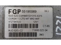 Recambio de centralita motor uce para opel corsa c enjoy referencia OEM IAM 55190069 7160002304 MAGNETI MARELLI 2