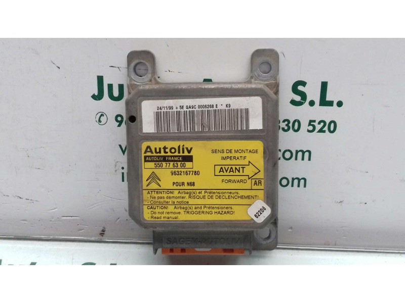 Recambio de centralita airbag para citroen xsara picasso 1.6 básico referencia OEM IAM 550776300 9632167780 AUTOLIV