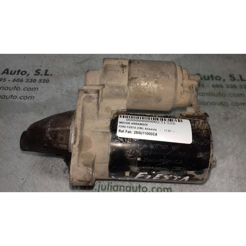 Recambio de motor arranque para ford fiesta (cbk) ambiente referencia OEM IAM 2S6U11000CA 0001107407 BOSCH