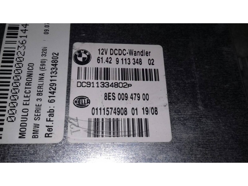 Recambio de modulo electronico para bmw serie 3 berlina (e90) 320i referencia OEM IAM 6142911334802 8ES00947900 011157490801