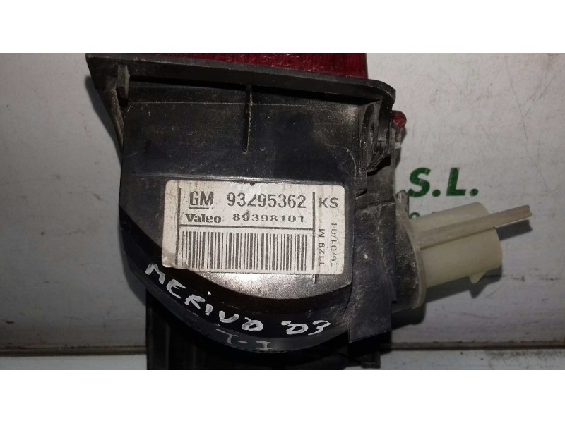 Recambio de faro antiniebla trasero izquierdo para opel meriva cosmo referencia OEM IAM 93295362  
