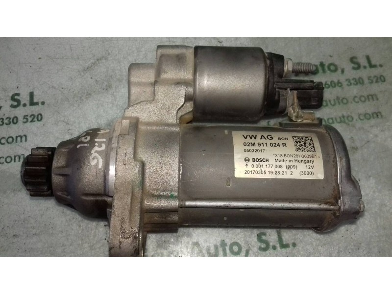 Recambio de motor arranque para seat ibiza (6p1) style referencia OEM IAM 02M911024R 0001177008 BOSCH