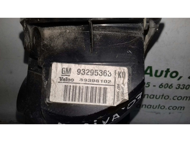 Recambio de faro antiniebla trasero derecho para opel meriva cosmo referencia OEM IAM 93295363 89398102 ANTINIEBLA