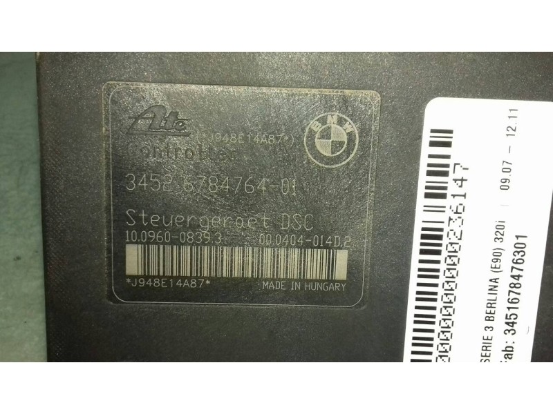 Recambio de abs para bmw serie 3 berlina (e90) 320i referencia OEM IAM 3451678476301 3452678476401 28926602