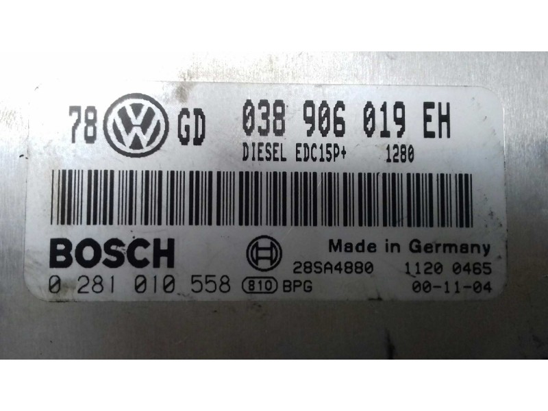 Recambio de centralita motor uce para volkswagen passat berlina (3b3) comfortline referencia OEM IAM 038906019EH 0281010558 BOSC