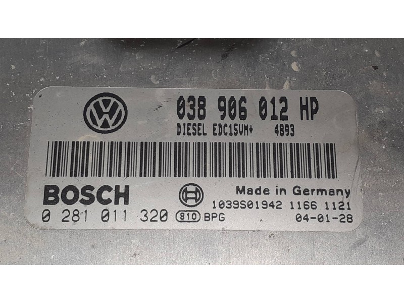 Recambio de centralita motor uce para seat ibiza (6l1) fresh referencia OEM IAM 038906012HP 0281011320 BOSCH