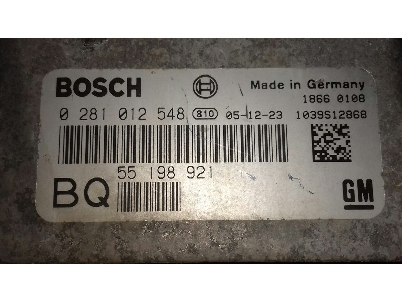 Recambio de centralita motor uce para opel astra h ber. cosmo referencia OEM IAM 0281012548 13216684PF KIT - BOSCH