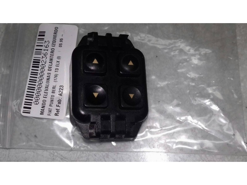 Recambio de mando elevalunas delantero izquierdo para fiat punto berl. (176) td elx (i) referencia OEM IAM A223   Recambio de mando elevalunas delantero izquierdo para fiat punto berl. (176) td elx (i) referencia OEM IAM A223