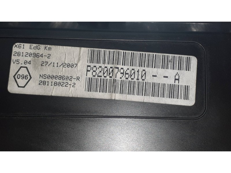 Recambio de cuadro instrumentos para renault kangoo dynamique referencia OEM IAM P8200796010A 8200796010A JOHNSON CONTROLS