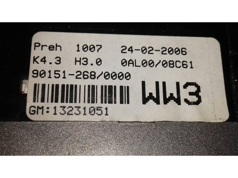 Recambio de mando climatizador para opel astra h ber. cosmo referencia OEM IAM 13231051 901512680000 