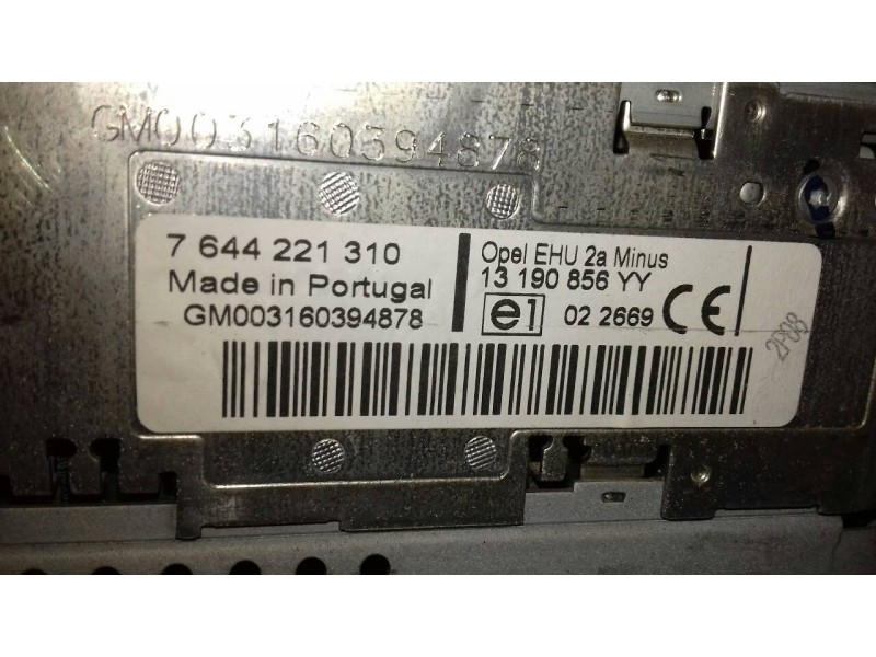 Recambio de sistema audio / radio cd para opel astra h ber. cosmo referencia OEM IAM 13190856 7644221310 13190856YY