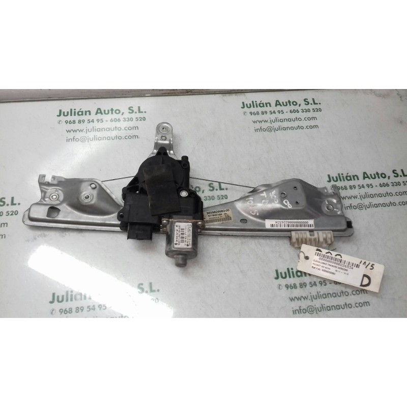 Recambio de elevalunas trasero derecho para peugeot 308 active referencia OEM IAM 9659826680 6 PINES ELECTRICO