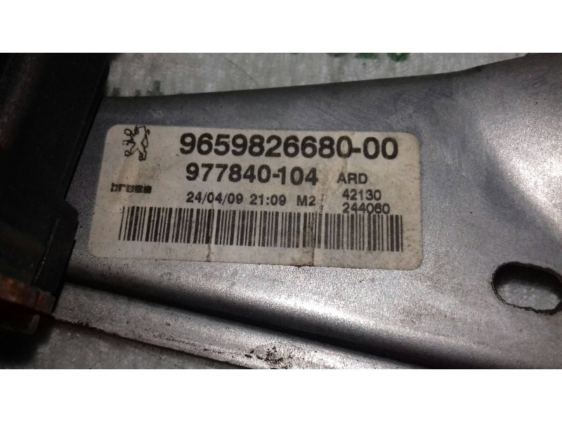 Recambio de elevalunas trasero derecho para peugeot 308 active referencia OEM IAM 9659826680 6 PINES ELECTRICO