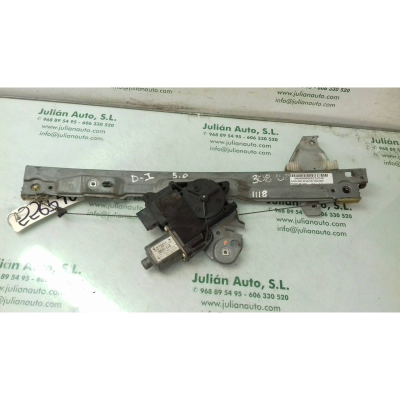 Recambio de elevalunas delantero izquierdo para peugeot 308 confort referencia OEM IAM 9659827080  ELECTRICO