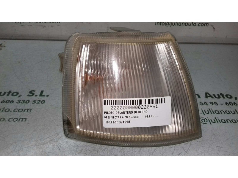Recambio de piloto delantero derecho para opel vectra a cd diamant referencia OEM IAM 394998  