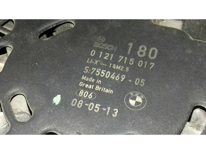 Recambio de alternador para bmw serie 3 berlina (e90) 320i referencia OEM IAM 0121715017 BOSCH 180A