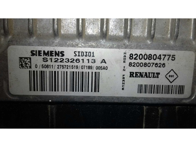 Recambio de centralita motor uce para renault scenic ii emotion referencia OEM IAM 8200804775 S122326113A KIT - SIEMENS