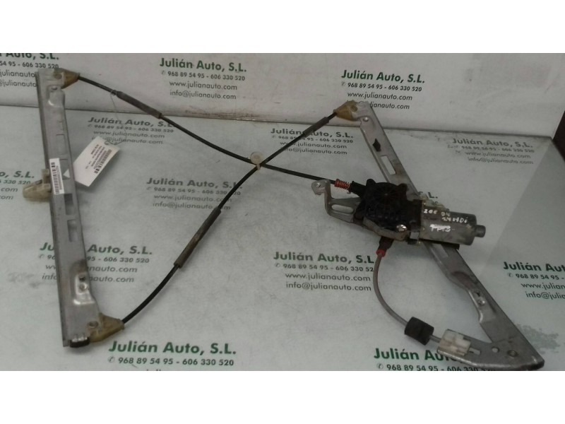 Recambio de elevalunas delantero derecho para peugeot 206 berlina look referencia OEM IAM 0134N4S 2 PINES ELECTRICO