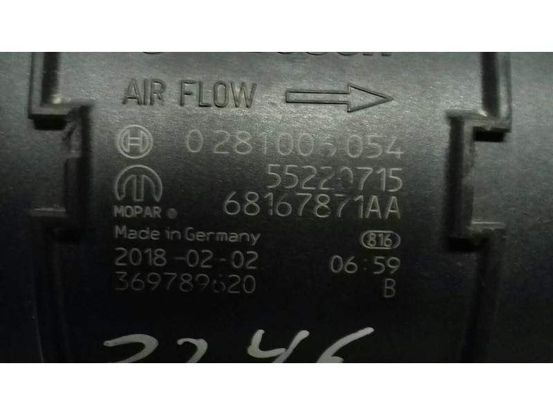 Recambio de caudalimetro para fiat 500 l (330) s-design referencia OEM IAM 0281006054 55220715 68167871AA