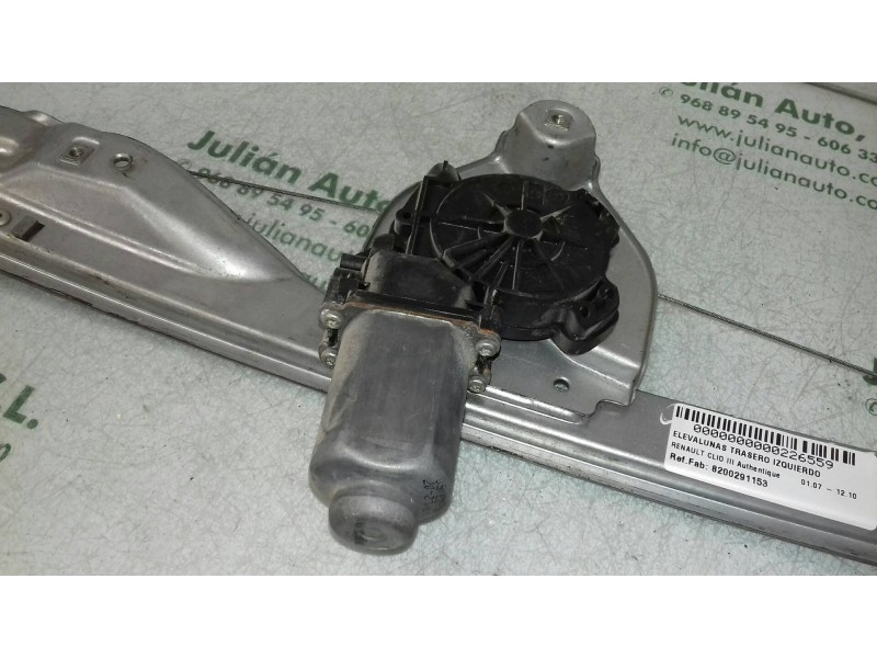 Recambio de elevalunas trasero izquierdo para renault clio iii authentique referencia OEM IAM 8200291153 981285200 ELECTRICO