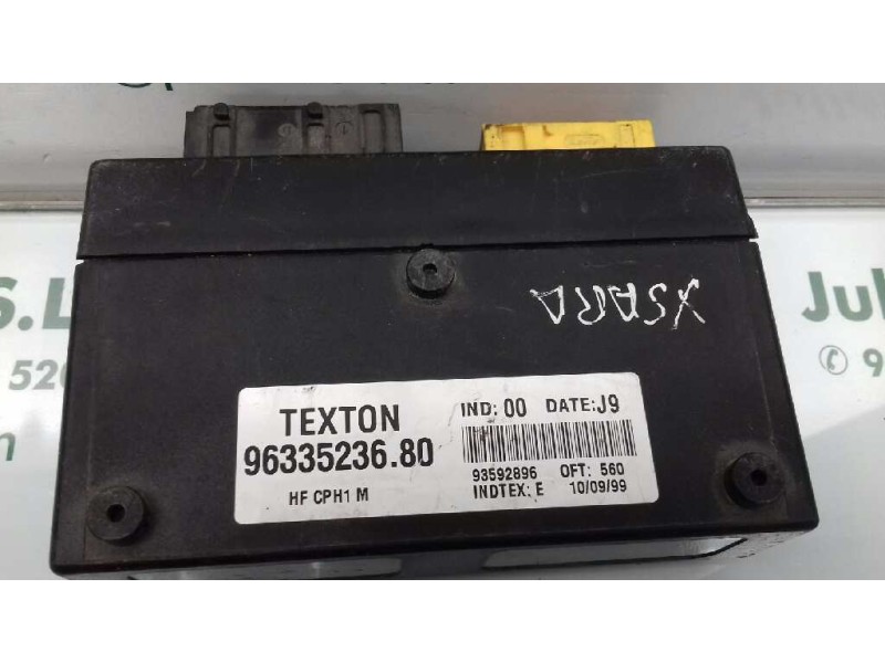 Recambio de centralita cierre para citroen xsara berlina 1.9 d sx referencia OEM IAM 9633523680 93592896 TEXTON