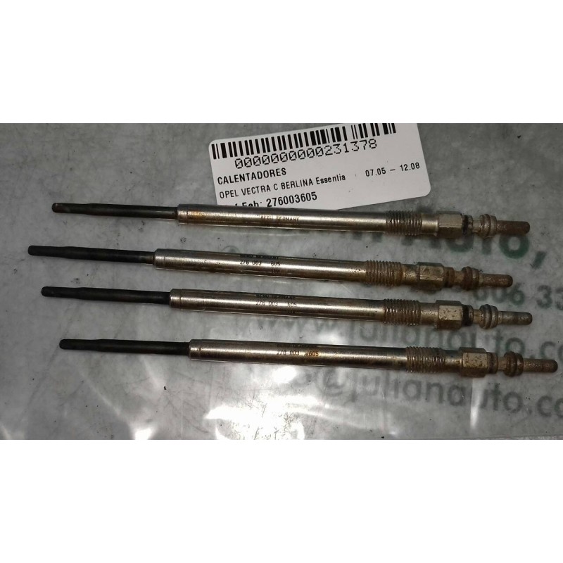 Recambio de calentadores para opel vectra c berlina essentia referencia OEM IAM 276003605 BERU GERMANY 11V