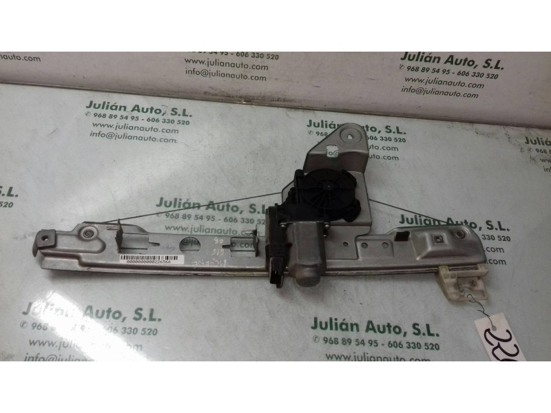 Recambio de elevalunas trasero derecho para renault megane ii berlina 5p dynamique referencia OEM IAM 190011781 6 PINES ELECTRIC