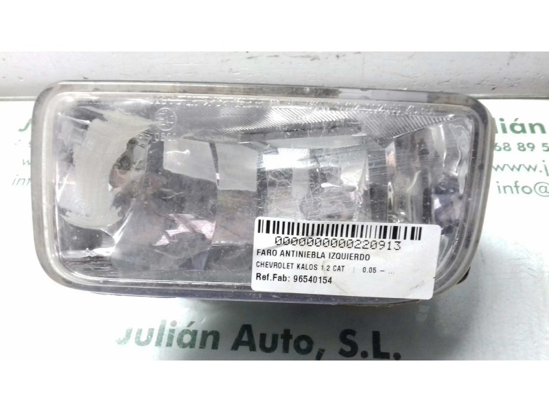 Recambio de faro antiniebla izquierdo para chevrolet kalos 1.2 cat referencia OEM IAM 96540154  2 PINES