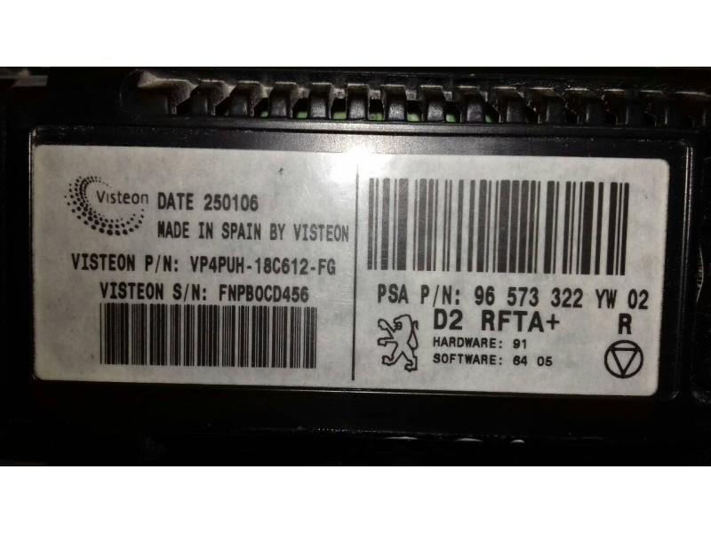 Recambio de mando climatizador para peugeot 407 st sport pack referencia OEM IAM 96573322Y 96470290XT 96469958XT