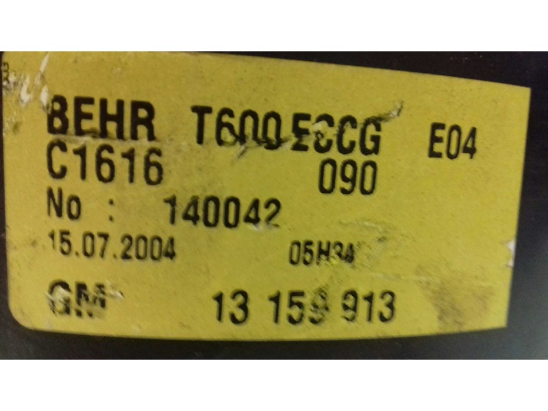Recambio de ventilador calefaccion para opel zafira a comfort referencia OEM IAM 13159913 9002249 BEHR