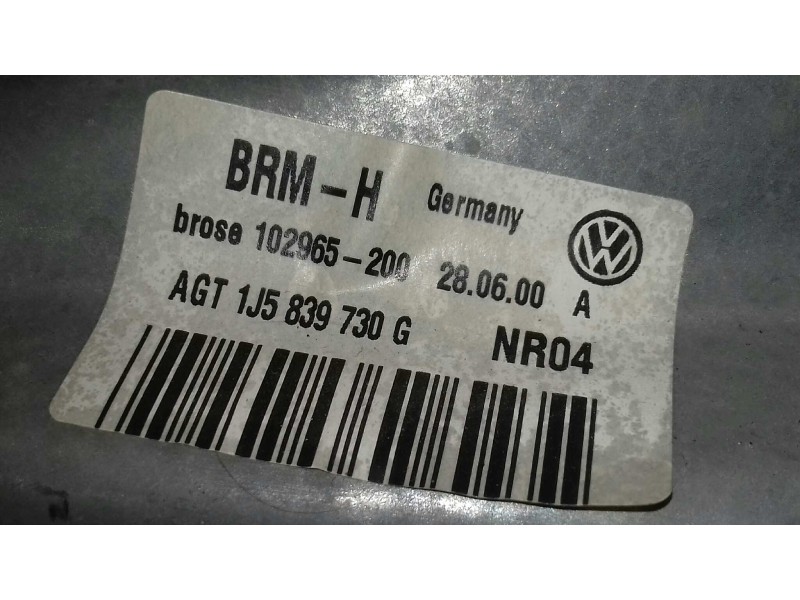 Recambio de elevalunas trasero derecho para volkswagen bora berlina (1j2) conceptline referencia OEM IAM 1J5839730G 1J5839756E E