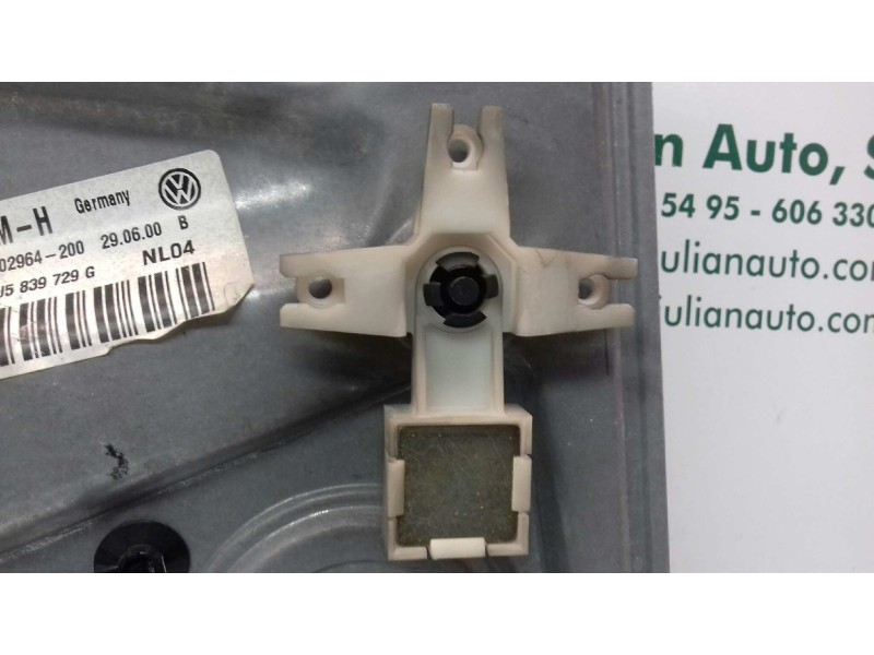 Recambio de elevalunas trasero izquierdo para volkswagen bora berlina (1j2) conceptline referencia OEM IAM 1J5839729G 1J5839755E