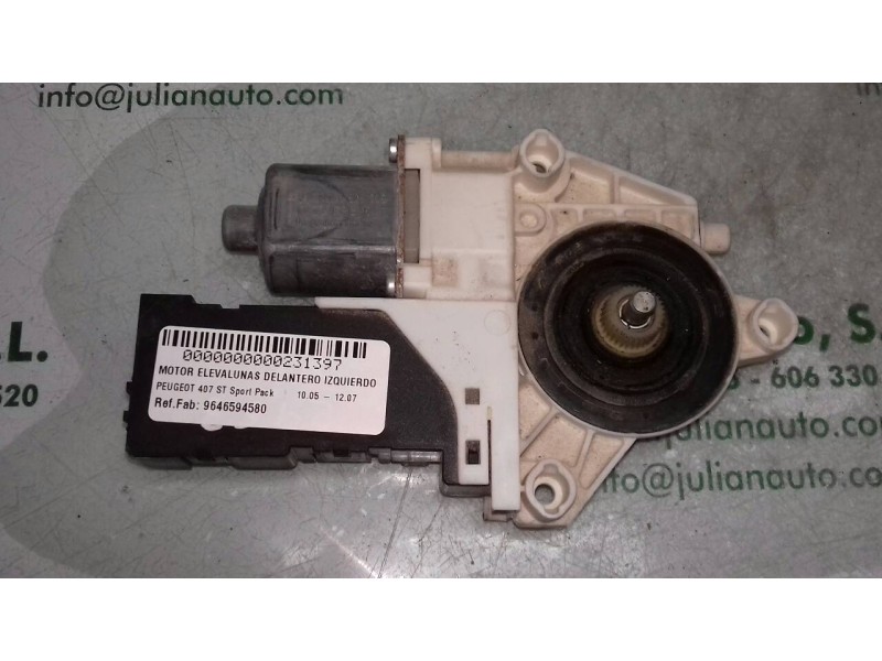Recambio de motor elevalunas delantero izquierdo para peugeot 407 st sport pack referencia OEM IAM 9646594580 995190106 11373281