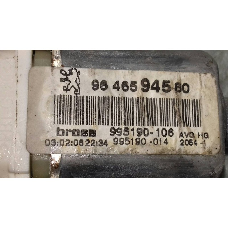 Recambio de motor elevalunas delantero izquierdo para peugeot 407 st sport pack referencia OEM IAM 9646594580 995190106 11373281