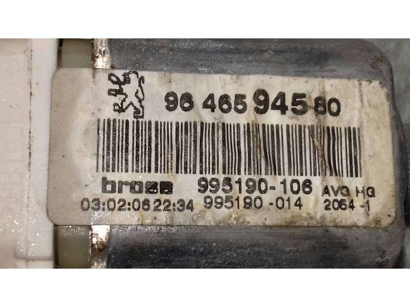 Recambio de motor elevalunas delantero izquierdo para peugeot 407 st sport pack referencia OEM IAM 9646594580 995190106 11373281