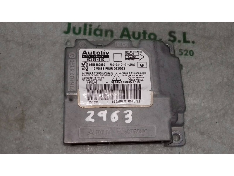 Recambio de centralita airbag para peugeot 407 st sport pack referencia OEM IAM 9655880880 603554600 AUTOLIV