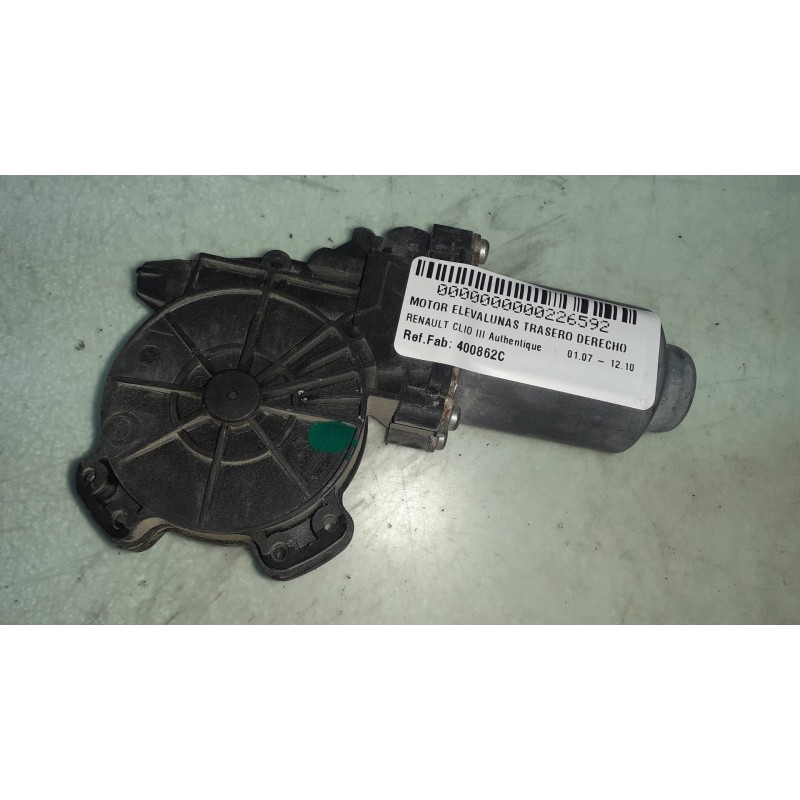 Recambio de motor elevalunas trasero derecho para renault clio iii authentique referencia OEM IAM 400862C  ARVINMERITOR