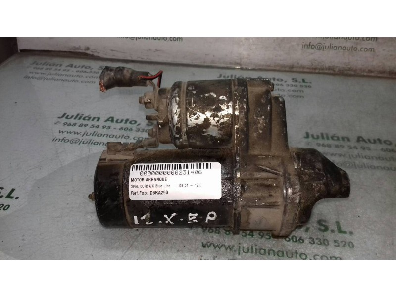 Recambio de motor arranque para opel corsa c blue line referencia OEM IAM D6RA293  