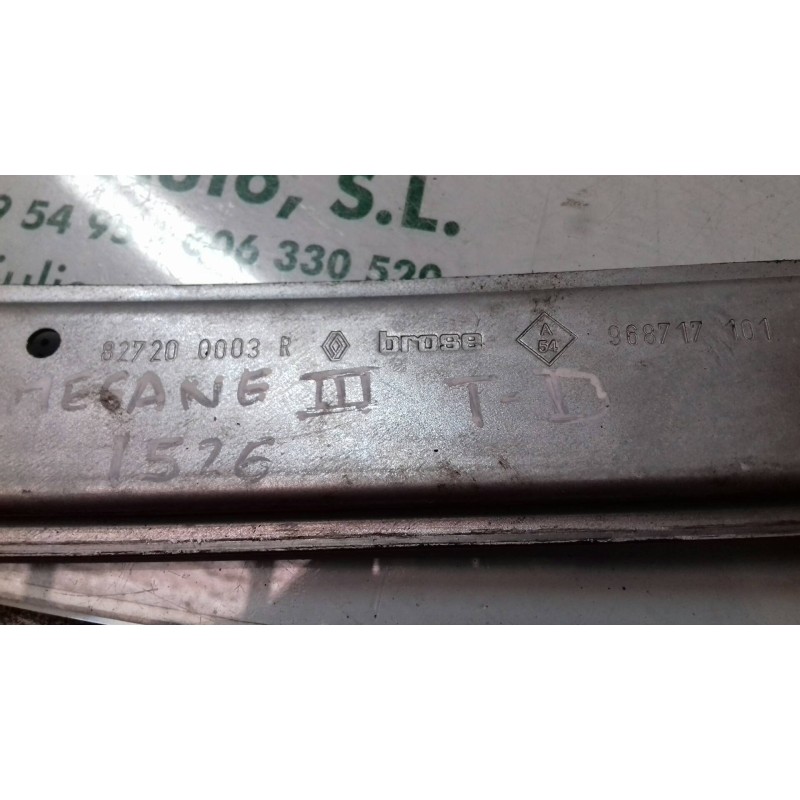 Recambio de elevalunas trasero derecho para renault megane iii berlina 5 p dynamique referencia OEM IAM 827200003 968717101 ELEC