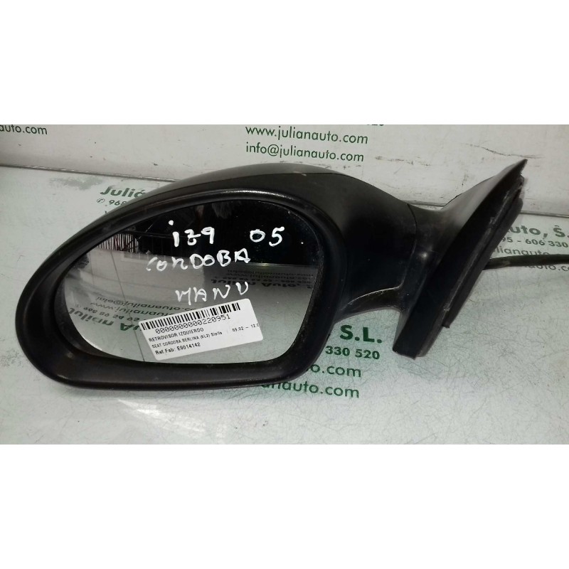 Recambio de retrovisor izquierdo para seat cordoba berlina (6l2) stella referencia OEM IAM E9014142  MANUAL