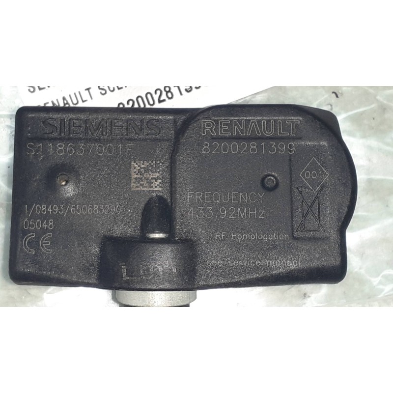 Recambio de sensor presion para renault scenic ii 1.9 dci diesel referencia OEM IAM 8200281399 433.92MHZ  Recambio de sensor presion para renault scenic ii 1.9 dci diesel referencia OEM IAM 8200281399 433.92MHZ