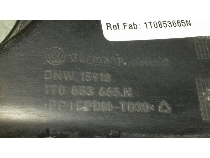 Recambio de rejilla paragolpes izquierda para volkswagen touran (1t3) advance referencia OEM IAM 1T0853665N  