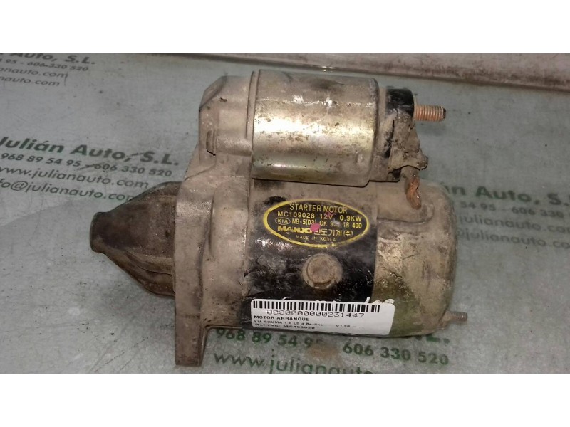 Recambio de motor arranque para kia shuma 1.5 ls 4 berlina referencia OEM IAM MC109028  